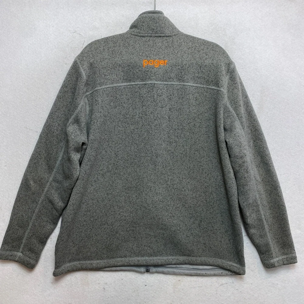 The North Face Jacket Mens XL Gray Gordon Lyons Full Zip Fleece Pager Logo